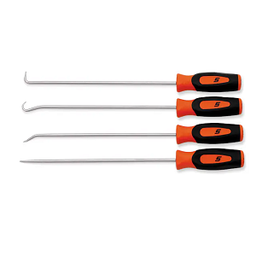 [116001115006] SNAP-ON NO.SGLASA204O Set Miniature Awl/Pick Long Soft Grip Orange 4 pcs.