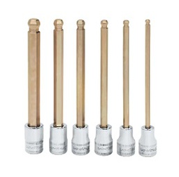 [101074115047] SNAP-ON NO.205EFABLM (206EFABLM) Set Socket Driver Metric Ball Hex Long 4 to 10mm. (5pcs.)