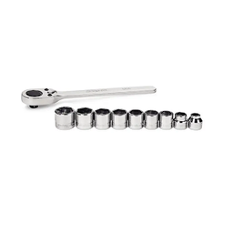 [101074115083] SNAP-ON NO.210RAFSM Set Metric Ratchet and Sockets Low Profile 6 pt. 10 pcs.