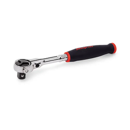 [101076115032] SNAP-ON NO.FHCNF72 3/8&quot; Drive Compact Round Head Red Soft Grip Swivel Ratchet