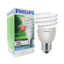 [E07582] หลอดไฟ PHILIPS TORNADO , 20W E27 Cool daylight