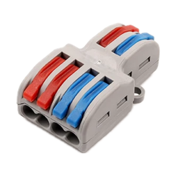 [013000000574] เทอร์มินอลเข้า 4 ออก 2 NO. SPL-422 Out Mini Quick Fast Wire Connector Universal Wiring Cable Connector Push-in Terminal