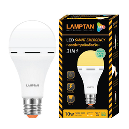 [E18647] หลอดไฟ LAMPTAN No.LED Smart Emergency 3 in 1 Warmwhite 10 W E27