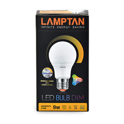 [E18343] หลอดแอลอีดีหรี่ได้ LAMPTAN LED Bulb Dimmable 9W E27 Warm White 2700K